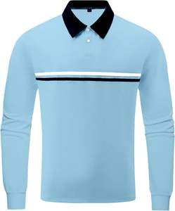 Latest Fashion Custom Men's for Polo <b>Shirts</b> New Color Block <b>Short</b> <b>Sleeves</b> <b>Button</b>-<b>up</b> Classic Knitted T-<b>Shirt</b> Wholesale - Product Image 5