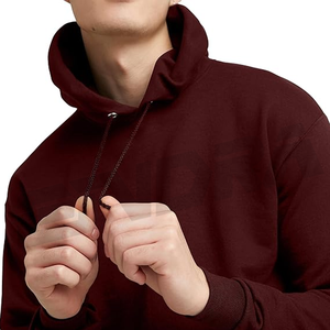 Sweat à capuche en molleton marron pour hommes 2025 Logo personnalisé chaud et doux idéal pour l'hiver tenue décontractée Street Style Retail - Product Image 1