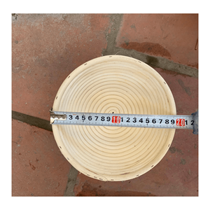 Cesta de prueba de pan Banne ton de 9/10 pulgadas, cesta de prueba de masa fermentada de ratán Natural, cuenco de pan con revestimiento, masa para hornear - Product Image 1