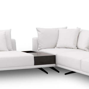 Avalon White Endless Extendable L-Shaped <b>Sofa</b> Convertible 3-Seater Living Room Furniture with Fabric <b>Sponge</b> Filling Stylish - Product Image 6