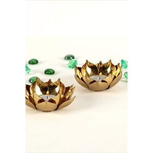 Porte-bougie chauffe-plat décoratif de Noël en laiton doré, forme feuille, pour mariage, vente en gros, tailles personnalisées - Product Image 4