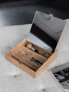 High Quality Polished <b>Wood</b> Multifunction <b>Gift</b> Box Bamboo Jewellery and Cosmetic Box for Christmas Decoration - Product Image 6