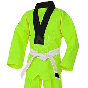 Uniforme de Taekwondo d'arts martiaux avec logo personnalisé, couleur unie, kimono de Jiu Jitsu, 100% coton, respirant, séchage rapide - Product Image 3