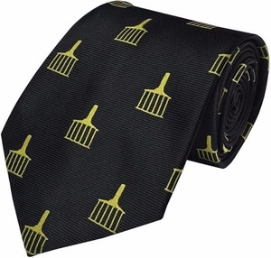 Corbata Masónica Allied Degree, Negra y Amarilla, Tejido de Poliéster, Piezas Maestras, Hechas por Expertos Altamente Calificados - Product Image 1