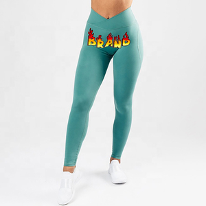 Pantalon de yoga slim pour femmes Leggings taille haute personnalisés pour salle de sport - Product Image 1