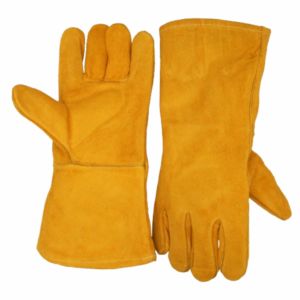 Meilleure performance Gants en cuir de vachette fendu Longue durée Abrasion Résistant à la chaleur Réfléchissant Sécurité Construction Équipement de soudage - Product Image 1