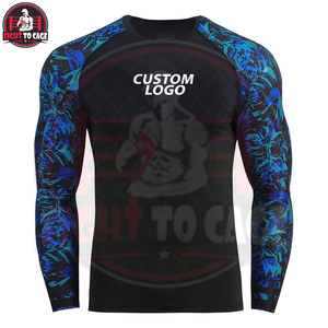 Rashguard de Entrenamiento de MMA de Primera Calidad, Diseño Sublimado, Secado Rápido, Manga Larga, Poliéster/Spandex/Nailon 220g - Product Image 1
