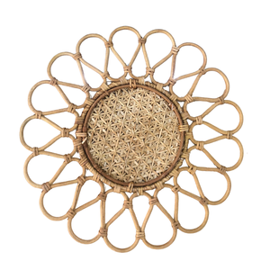 Beau napperon rond en rotin fait à la main, décoration de salle à manger écologique naturelle, exportation en gros du Vietnam - Product Image 2