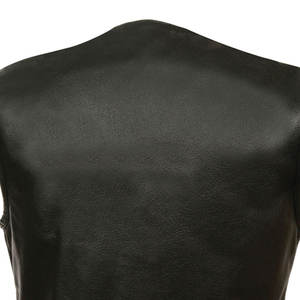 Chaleco de cuero de motocicleta de alto rendimiento para hombres con costuras reforzadas y marca opcional al por mayor - Product Image 5