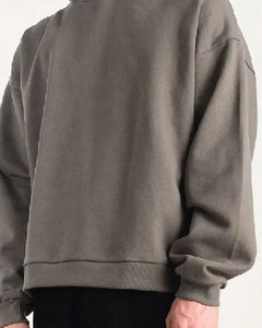High Quality Oversized Drop Shoulder Hoodie Cotton Heavyweight Thermal Custom Logo Mens Cropped Hoodies and Sweatshirts - Product Image 6