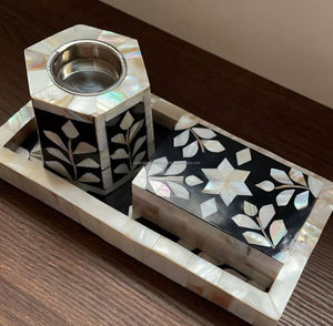 Brûleur d'encens Bakhoor au charbon de bois incrusté d'os au design tendance de l'Inde Brûleur d'encens Bakhoor fait à la main par LUXURY CRAFTS - Product Image 4