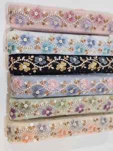 Flower Lace Border Modification Lace White Custom Designs and Color Floral Cotton Lace Embroidered f - Product Image 4