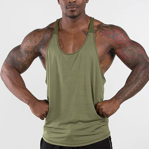 Nueva moda básica Color sólido Casual Wear Baggy Fit tela transpirable Alta Calidad Algodón elastano hombres camiseta sin mangas - Product Image 2