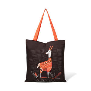Sacs fourre-tout en toile de coton Majestic Antelope, durables, de taille moyenne, réutilisables, écologiques, en coton noir, imprimés de dessins animés, sacs de courses - Product Image 6