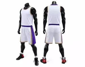 Breathable Printed Plus Size College Sleeveless Basketball Uniform Sets Wholesale Team Wear Shorts - Product Image 2