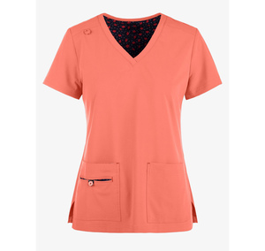 Ensemble de gommage pour femmes en gros Haut à col en V doux au toucher Jogger Tailles avec logo personnalisé Couleurs Ensemble de gommage pour hôpital médical en gros à bas prix - Product Image 4