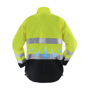Chaleco reflectante de alta visibilidad para trabajo de construcción Seguridad Logotipo personalizable Chaquetas de estilo de malla con bolsillos - Product Image 5