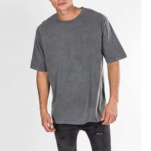 T-shirts pour hommes en coton 100% de qualité supérieure, respirants, à coupe ample, imprimés, en tissu canvas, col rond, effet délavé - Product Image 6