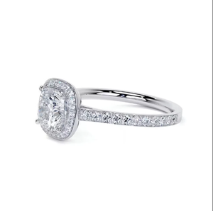 10k Yellow Gold, Rose Gold & White Gold <b>Cushion</b> Cut Lab Grown Diamond <b>Wedding</b> <b>Ring</b> <b>Cushion</b> Cut Diamond Engagement <b>Ring</b> for Her - Product Image 3