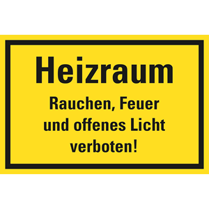 Panneau d'avertissement, salle de chaudière - HW-SCHILD-300-6 - Product Image 1