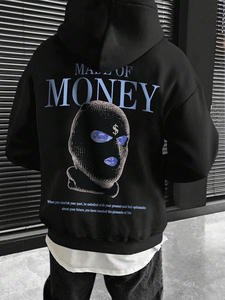 Trending 100% Cotton Pullover Sudadera con capucha estampada para hombre Sudadera de lana cómoda con logotipo personalizado Temporada de invierno Cuello con capucha - Product Image 4