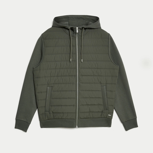 Veste de sport décontractée à capuche mi-longue rembourrée à manches longues pour homme - Product Image 4