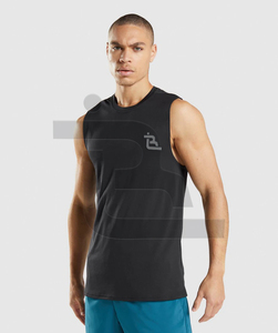 เสื้อกล้ามออกกำลังกาย OEM 2025 ดีไซน์ทันสมัย ผ้าคอตตอน/โพลีเอสเตอร์ ระบายอากาศ แห้งเร็ว รับผลิตตามสั่ง ขายส่ง - Product Image 3