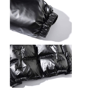 Veste bouffante à la mode pour hommes Offre Spéciale pour l'hiver tissu imperméable fermeture à glissière coton remplissage doudoune - Product Image 6