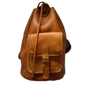 Sac à dos en cuir véritable Moroccan Soul modèle 062 avec motif de lettres attrayant pour les voyages et l'usage quotidien - Product Image 1