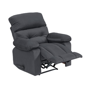 Modern Manual Linen Fabric <b>Recliner</b> Chair Dark Grey Velvet Classic Rocking Indoor <b>Sofa</b> Living Room <b>Recliner</b> <b>Recliner</b> - Product Image 1
