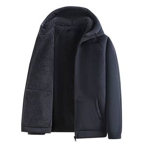 OEM Factory Direct Extra Thick Winter <b>Fleece</b> <b>Jacket</b> Mens Windproof Hooded Sweatshirt <b>Fleece</b> <b>Lining</b> Outdoor Custom Warm Hoodie - Product Image 3