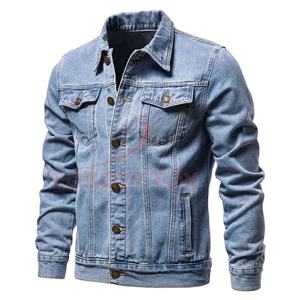 Chaqueta vaquera elegante para hombre, ropa informal OEM, venta al por mayor, chaqueta vaquera de algodón de alta calidad para hombre, chaqueta vaquera personalizada para hombre a la venta - Product Image 1