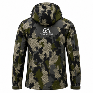 Blouson bomber camouflage pour homme, imperméable, coupe-vent, à capuche, pour la randonnée en plein air, logo personnalisé OEM - Product Image 1