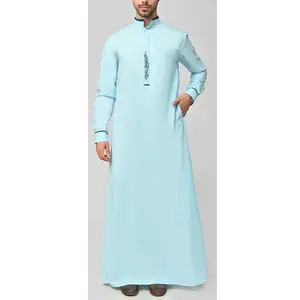 New Hot Casual Wear Jubbah Thobe with Pockets Best Manufactures & Supplier Men Jubba Thobes In Plain Color