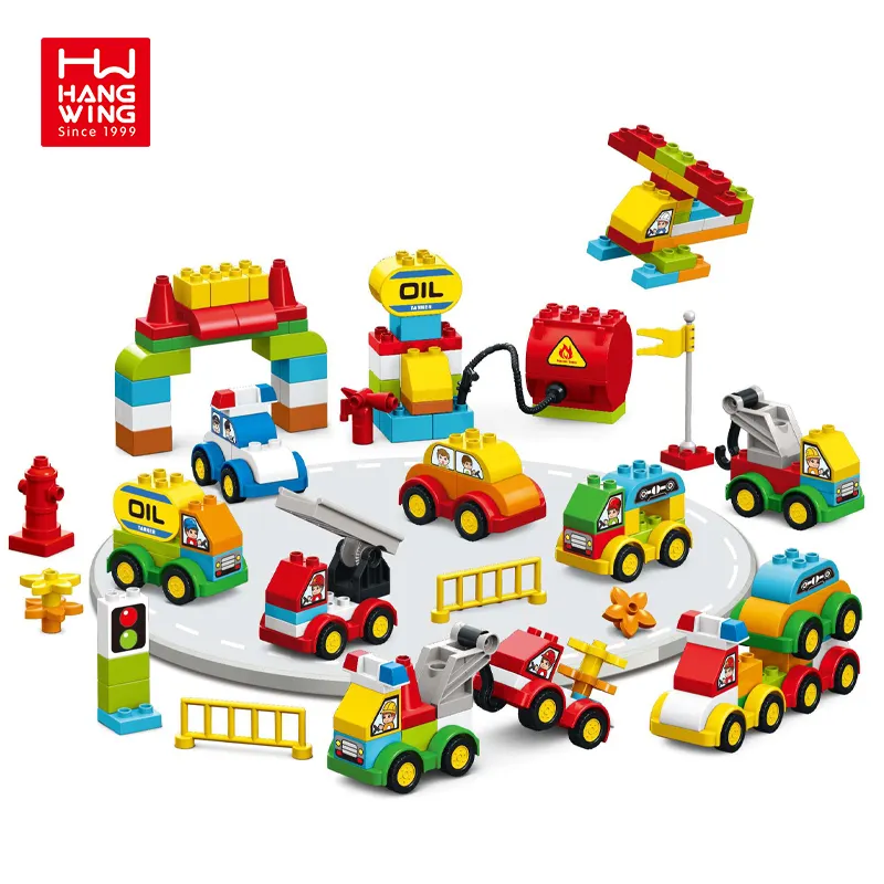 HW TOYS 140pcs Educational Castle Blocks DIY Bricks Plastic Kits Toy Kids Children Car Building Block Sets for Kids