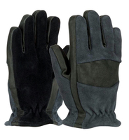 Gants de lutte contre l'incendie de pompier en cuir de travail de sauvetage de sécurité ignifuge avancé avec sangle réfléchissante