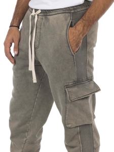 Pantalons de jogging amples pour hommes, style hip-hop, longs, en molleton épais, multi-poches, en coton, surdimensionnés, pour hommes, 2026 - Product Image 3