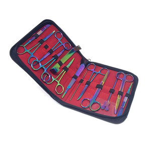 Jeu de ciseaux chirurgicaux en acier inoxydable 13 pièces avec logo personnalisé arc-en-ciel source d'alimentation manuelle multicolore pour instruments chirurgicaux - Product Image 6