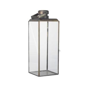 Lanterne de terrarium hexagonale en métal et verre de style industriel vintage, lanterne à bougie pour patio, jardin et décoration de salon de luxe - Product Image 6