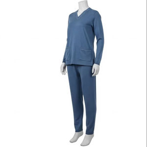 Conjuntos de Uniformes Médicos Unisex de Punto, Mezcla de Algodón, Transpirables, Antiarrugas, Suministro al por Mayor de Ropa de Hospital - Product Image 3