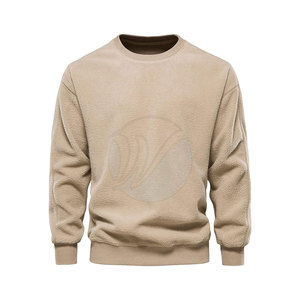 Sudadera de lana Sherpa para hombre, superventas, ropa de invierno duradera, diseño de logotipo personalizado, patrón sólido, sudaderas con capucha teñidas lisas - Product Image 1