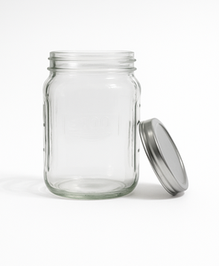 Tarro de vidrio Mason en relieve con tapa de metal almacenamiento hermético para uso doméstico perfecto para recetas de aperitivos - Product Image 6