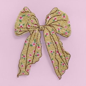 Patch brodé de sequins à motif floral pour la décoration de vêtements - Product Image 1