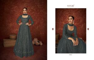 Robe de mariée de styliste, costumes Salwar, vêtements de fête indiens, robe Anarkali, prix bas inde - Product Image 5