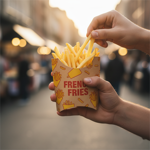 กล่องเฟรนช์ฟรายส์ไก่ทอดแบบนำกลับบ้านสำหรับธุรกิจ พร้อมโลโก้สั่งทำได้ บรรจุภัณฑ์เบอร์เกอร์ไก่เกรดอาหาร พร้อมกล่องกระดาษสำหรับอาหารแบบนำกลับบ้าน - Product Image 4