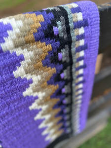 Western Show Horse Saddle Blanket Diseño de Nueva Zelanda Manta de sillín de lana hecha a mano Top Wool Saddle Pad Size - Product Image 2