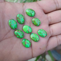 Cabochon de Turquoise en cuivre vert naturel, forme ovale, pierre précieuse en vrac calibrée pour les bijoux, fournisseur en vrac
