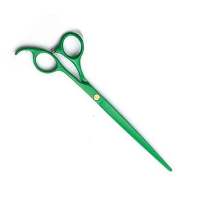 กรรไกรตัดขนสัตว์เลี้ยงแบบตรงใบมีดสแตนเลสเคลือบสีเขียว - Product Image 3