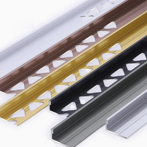 Perfiles de ajuste de pared de aluminio de la serie 6000 antioxidantes sostenibles Corte de flexión Espesor de tamaño personalizable para paredes de pisos - Product Image 1