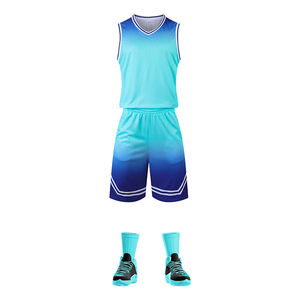 Uniforme de basket-ball respirant à séchage rapide pour hommes, vêtements de sport bon marché pour les jeunes, uniforme d'équipe grande taille pour adultes - Product Image 1